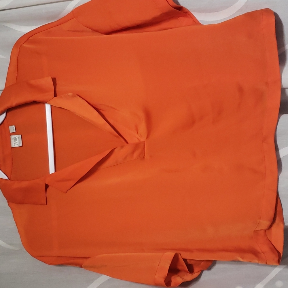 Twik 100% Polyester Crop Collar Top